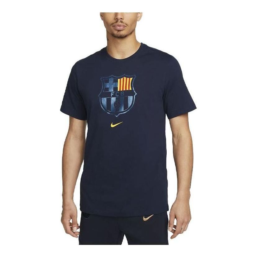 Nike Fc Barcelona Crest Soccer T-shirt 'Navy' DJ1306-451