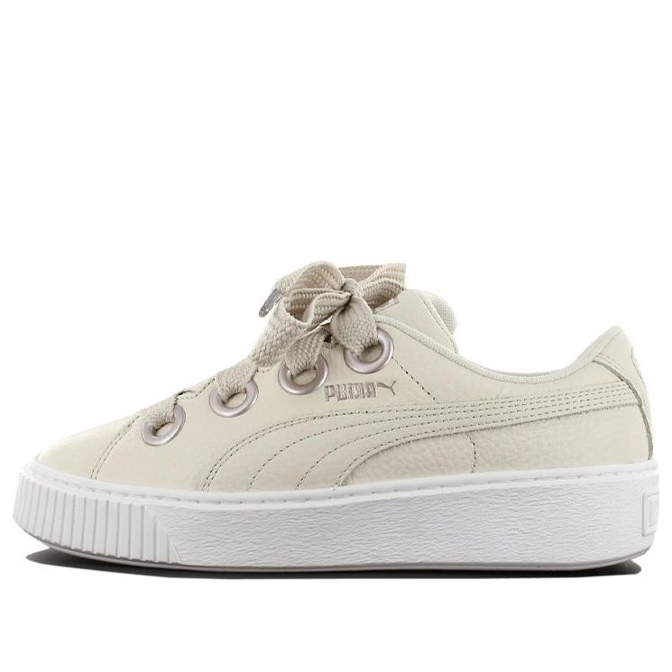 (WMNS) PUMA Platform Kiss Leather 'Birch' 366460-02