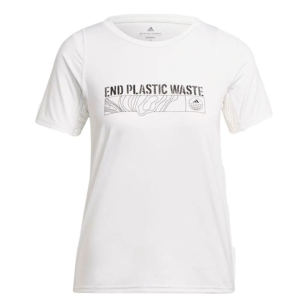 (WMNS) adidas Parley Run Fast Running T-Shirt Asia Sizing 'White' HA4299