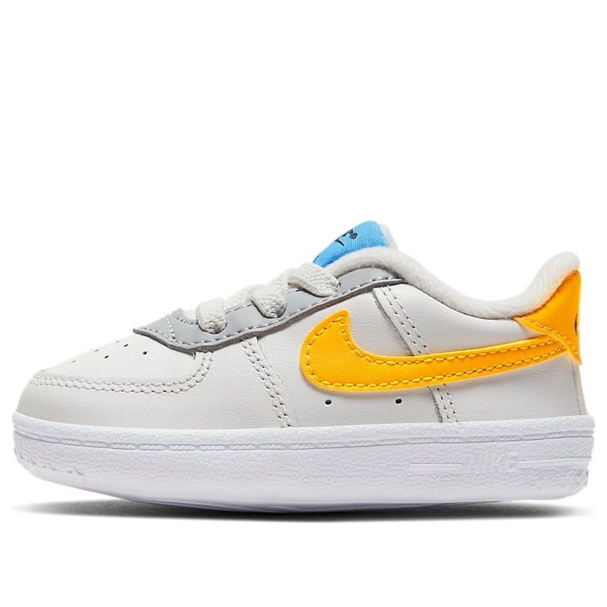 (TD) Nike Force 1 Crib White/Yellow CK2201-101