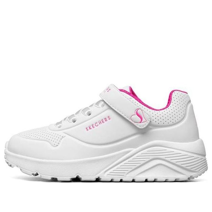 Skechers Uno Lite Running Shoes K White/Pink/Red 310451L-WHP