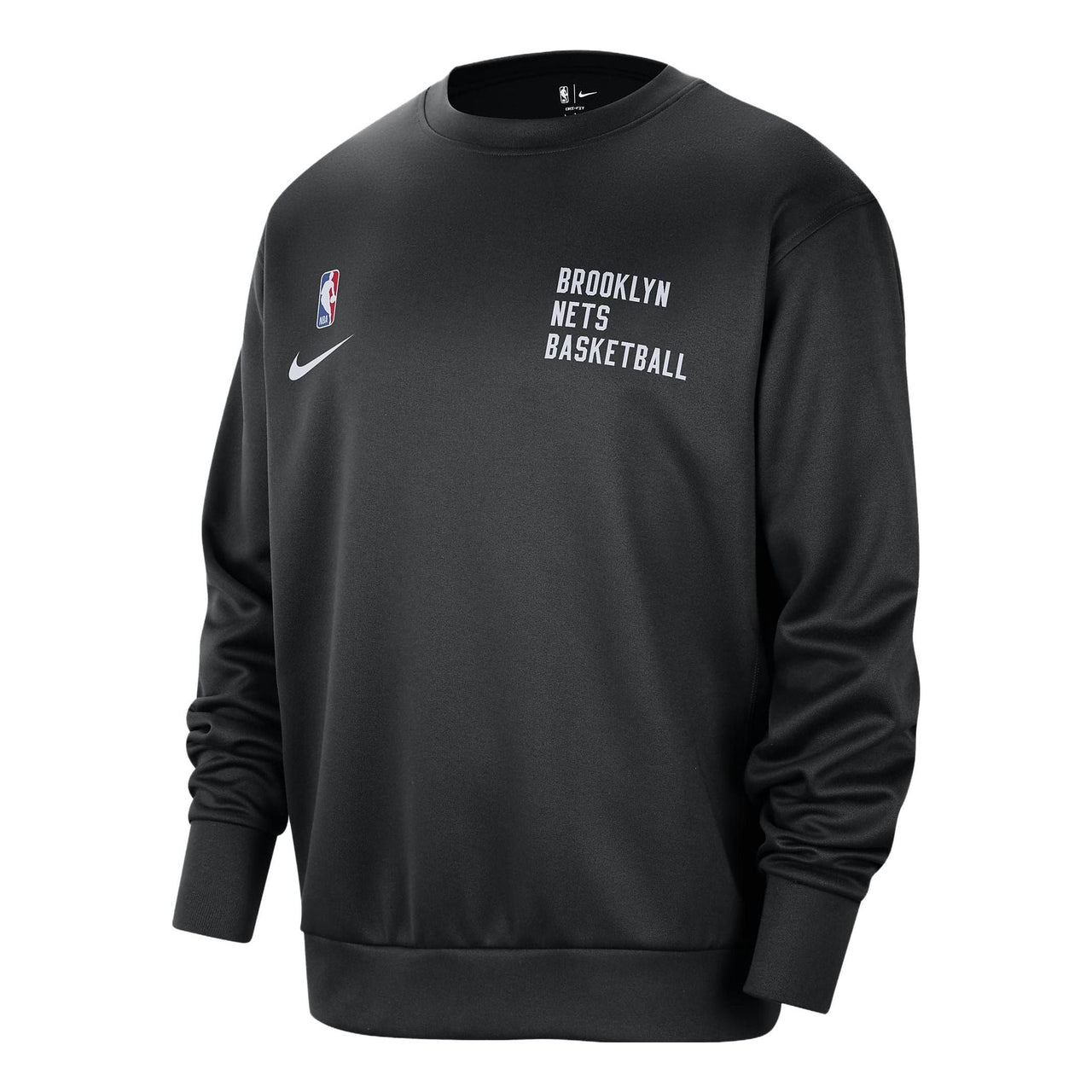 Nike x NBA Brooklyn Nets Spotlight Crew Neck Sweatshirt 'Black' FB3613-010