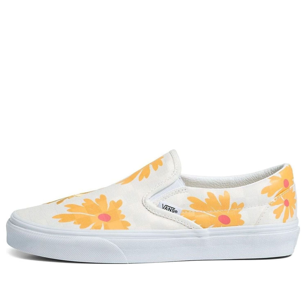 (WMNS) VansSlip-On Checkerboard Floral Shoes 'White Yellow' VN0A5AO8JVY