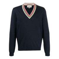 Gucci V Neck Sweater 'Navy' 599917-XKA5C-4437