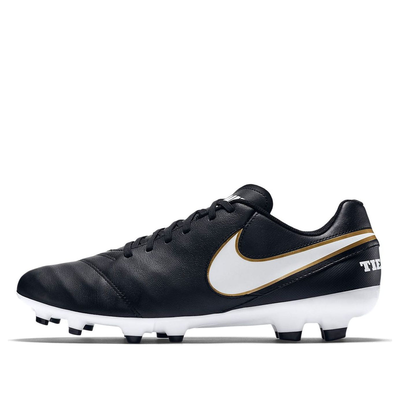 Nike Tiempo Genio II Leather FG 'Black White Gold' 819213-010