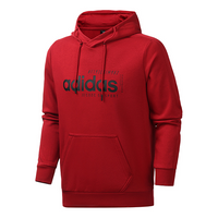 adidas Alphabet Logo Printing hooded Drawstring Red EI4637