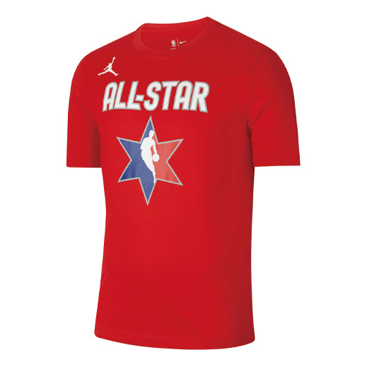 Air Jordan All-star Dri-FIT NBA Printing Round Neck Short Sleeve Red DC3497-657