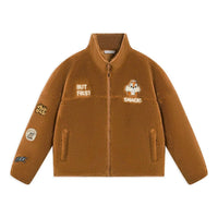 (WMNS) Li-Ning x Disney Chip 'n Dale Graphic Polar Fleece Jacket 'Brown' AFDSC92-2