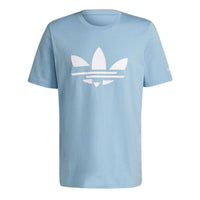 adidas originals St Tee Casual Breathable Sports logo Printing Short Sleeve Sky Blue H62496