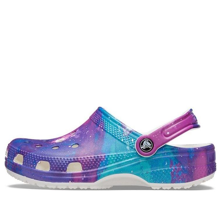 Crocs Classic Pattern White Purple Sandals 'White Purple' 206565-14N