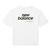 (WMNS) New Balance Short Sleeve T-Shirt 'White Black' NEA25012WT