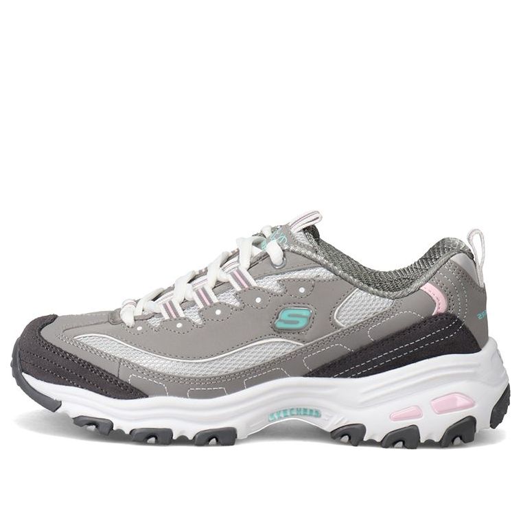 (WMNS) Skechers D'Lites 1.0 Low-Top Running Shoes Grey 11947-GYLP