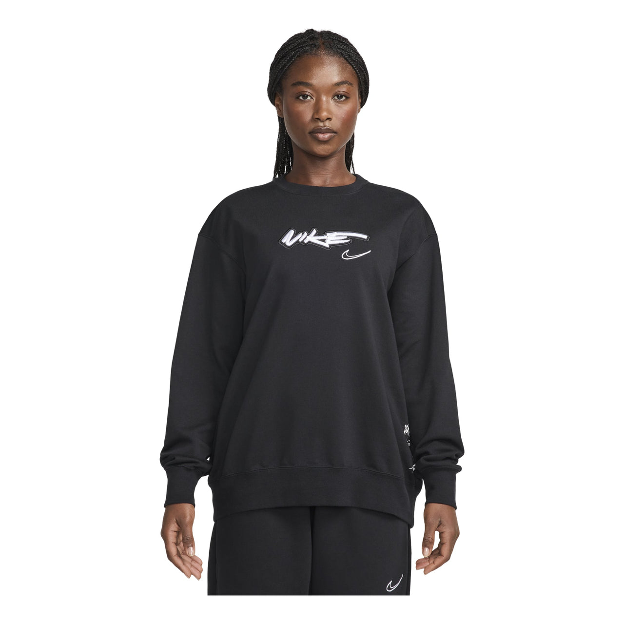 (WMNS) Nike Sportswear Breaking Loose French Terry Sweatshirt Asia Sizing 'Black' FZ0257-010