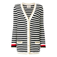 (WMNS) Gucci Striped Wool-Blend Knitted Sweater For Black/White 478216-X9M76-4367