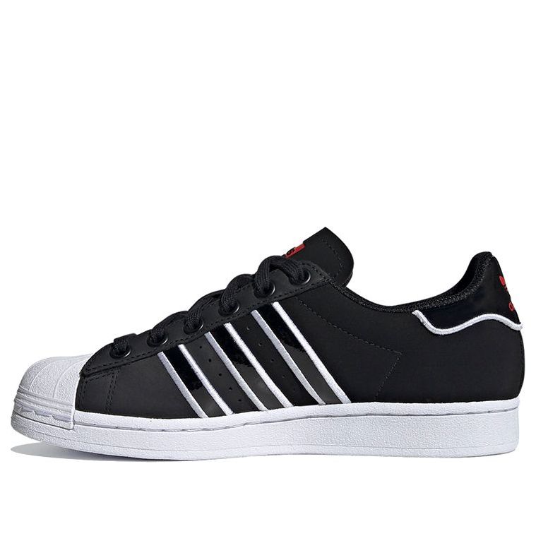 (WMNS) adidas originals Superstar Up 'Black Red White' FY4505