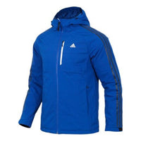adidas 3stripes Down H Stay Warm Sports hooded down Jacket Blue DM1966
