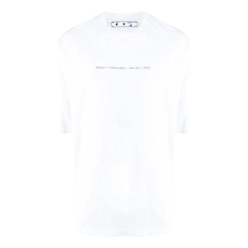 Off-White Logo Alphabet Printing Short Sleeve White OMAA119F21JER0070110
