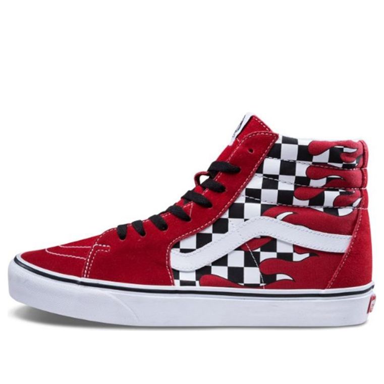 Vans SK8-HI Red Checker Flame 'Red Black White' VN0A38GERXH