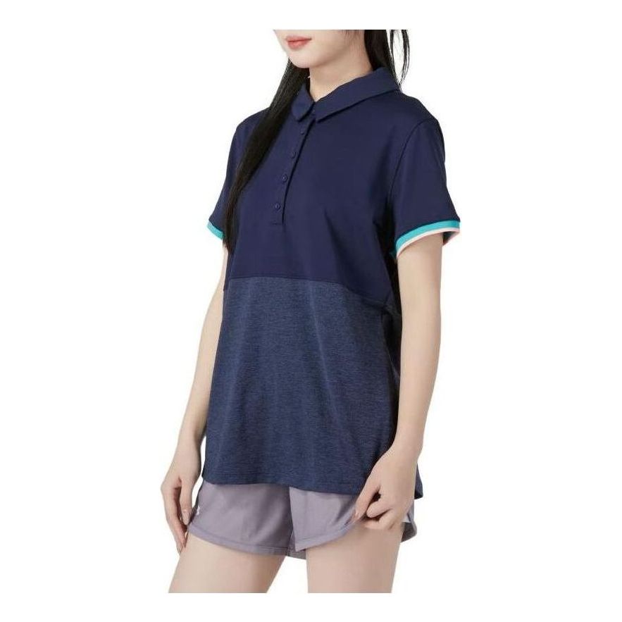 (WMNS) Under Armour Zinger Point Polo Shirt 'Midnight Navy' 1370135-410