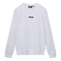 FILA Casual Sports Loose Round Neck Pullover Couple Style White F11M948250F-WT