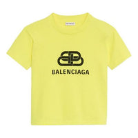Balenciaga Printing BB Short Sleeve Yellow 583224TFV657072