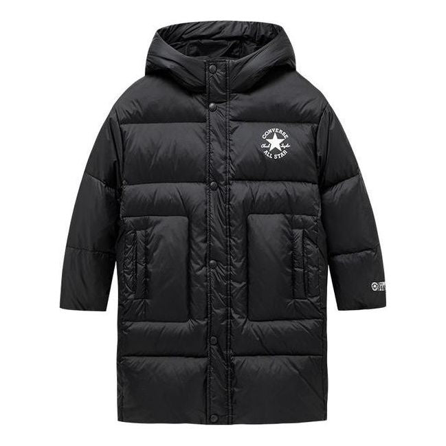 (PS) Converse Logo Long Down Jacket Asia Sizing 'Black White' CV2142013GS-003