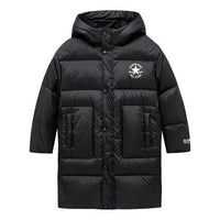 (PS) Converse Logo Long Down Jacket Asia Sizing 'Black White' CV2142013GS-003