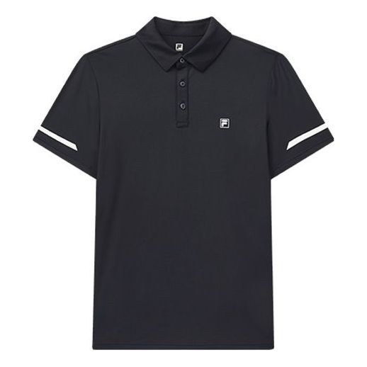 FILA Athletics Logo Printing Short Sleeve Polo Shirt Navy Blue F61M024106F-NV