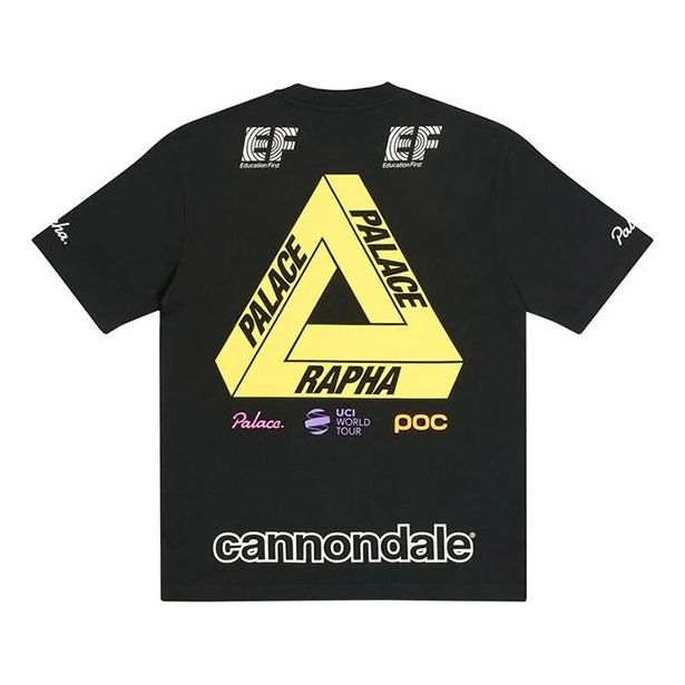 PALACE  Rapha Crossover Off Bike Alphabet Logo Round Neck Short Sleeve Unisex Black P19TS324