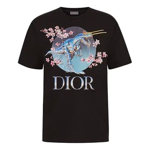 DIOR x Sorayama Dinosaur Print Tee M Black 933J602B0533-985
