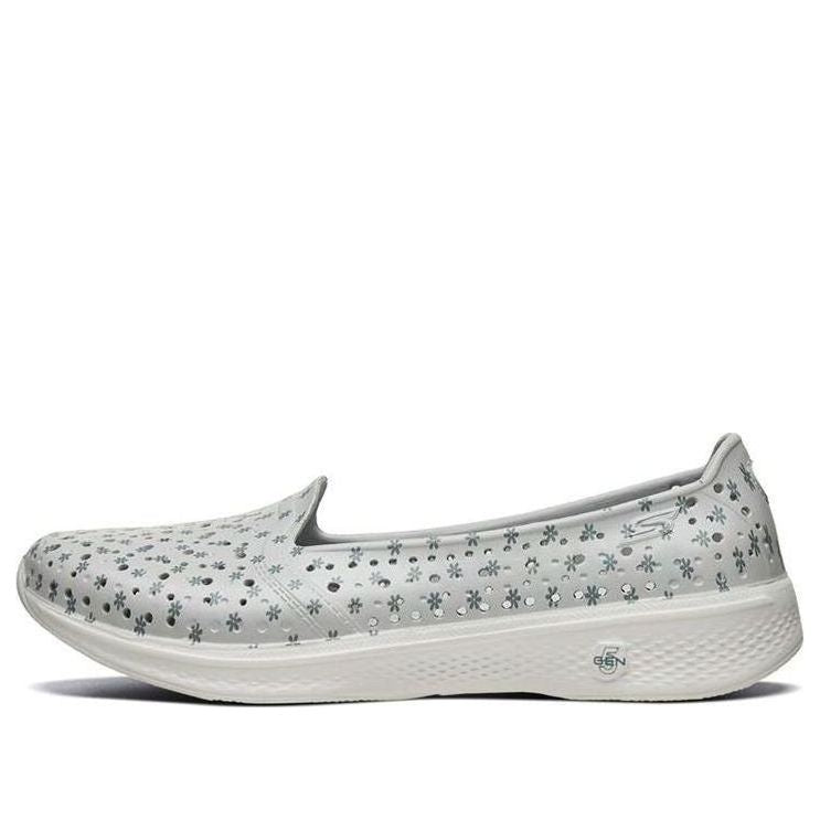(WMNS) Skechers H2 Go Low-Top Slip-on Shoes Loafers Grey 14697-LGCC