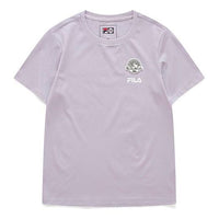 (WMNS) Fila FUSION Casual Sports Loose Knit Short Sleeve Purple T11W128103F-VT