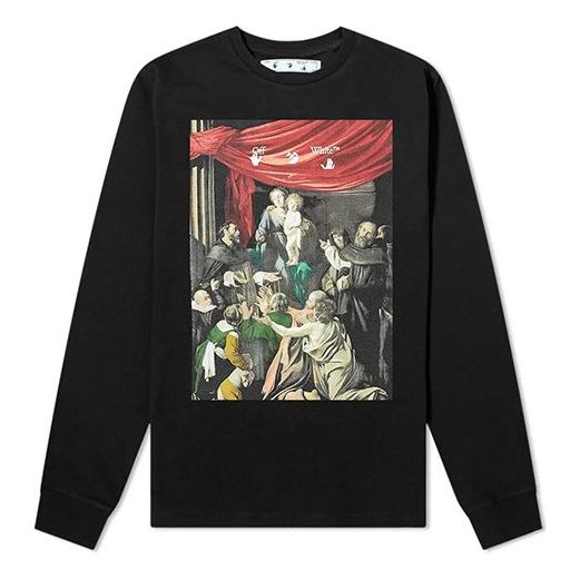 Off-White Caravaggio Multi-Color Our Lady Painting Arrow Long Sleeves Ordinary Version Black OMAB001E20JER0051010