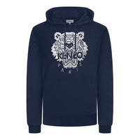 Men's KENZO TIGER Pattern Embroidered Printing Navy Blue FA65SW3154XF-76