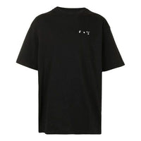 Off-White Logo Printing Round Neck Short Sleeve Loose Fit Black OMAA038F20FAB0041001