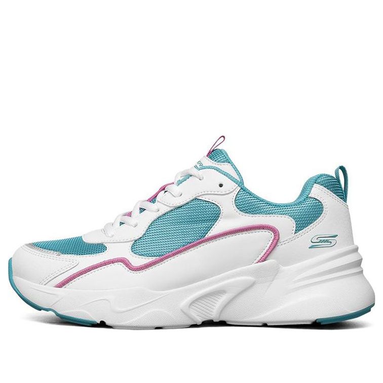 (WMNS) Skechers Bob's Bamina Low-Top White/Blue 117041-WBPK