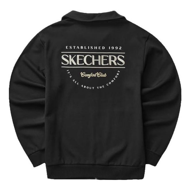 Skechers Casual Loose Fit Pullover Sweatshirt 'Black' L323M036-0018
