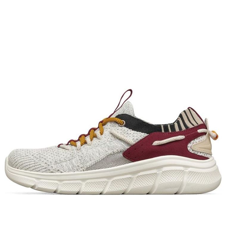 (WMNS) Skechers Bobs B Flex Sports Shoes Grey/White/Red 117115-GRY