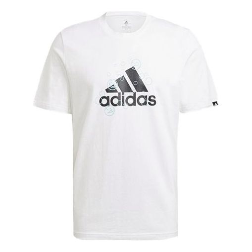 adidas M Smly Bbls T Casual Sports Round Neck Short Sleeve White GM6661
