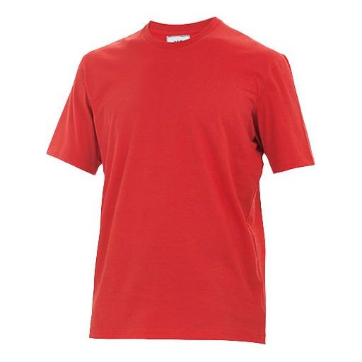 Men's Y-3 Solid Color Casual Short Sleeve Red T-Shirt GK4508