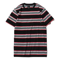 Men's Vans Emory Stripe Round Neck Short Sleeve 'Black Blue' VN0A4MSLYCV