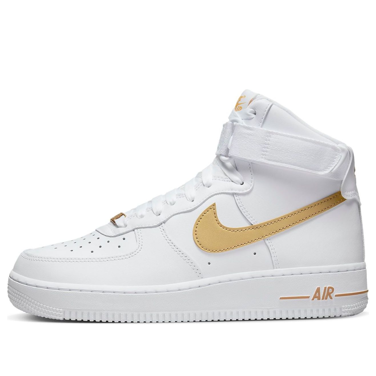 (WMNS) Nike Air Force 1 High 'White Metallic Gold' DD9624-103