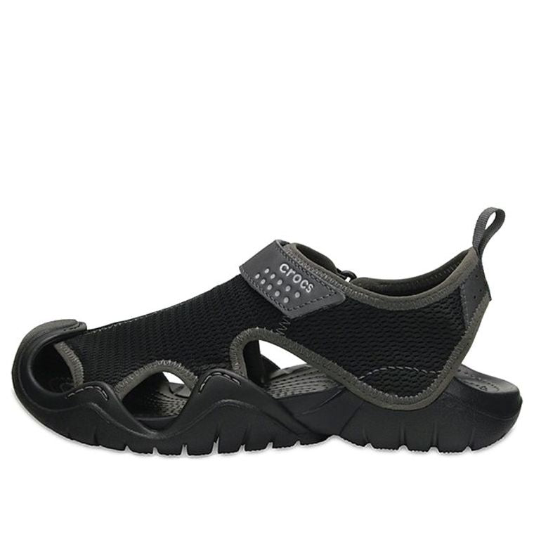 Crocs Swiftwater Sandals 'Black Light Grey' 203967-02S