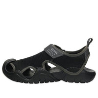 Crocs Swiftwater Sandals 'Black Light Grey' 203967-02S