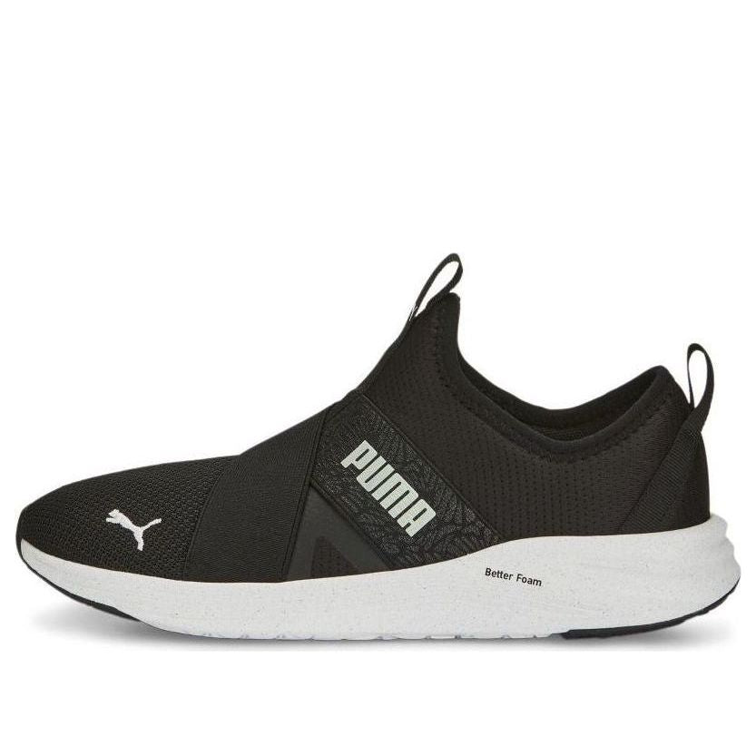 (WMNS) PUMA Better Foam Prowl Slip Nova Sneakers 'Black White' 377938-01
