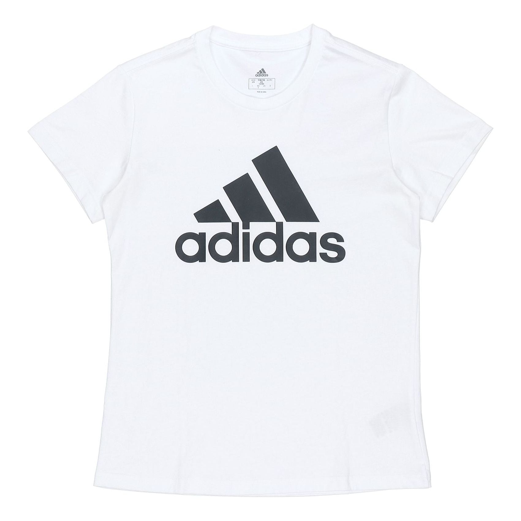 (WMNS) adidas Essentials Logo T-Shirt 'White Black' GL0649