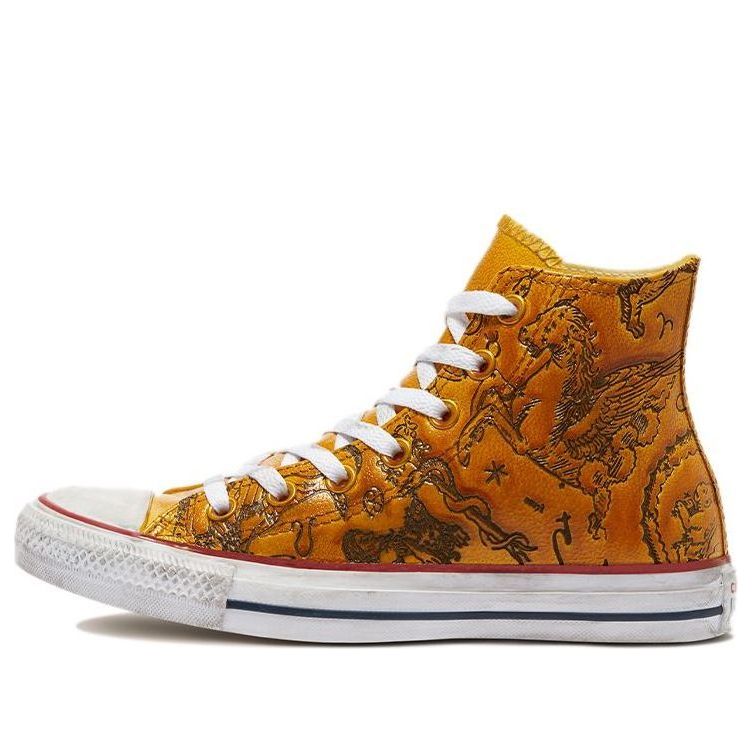 Converse Leather Chuck Taylor All Star High-Top Canvas Shoes Yellow 172535C