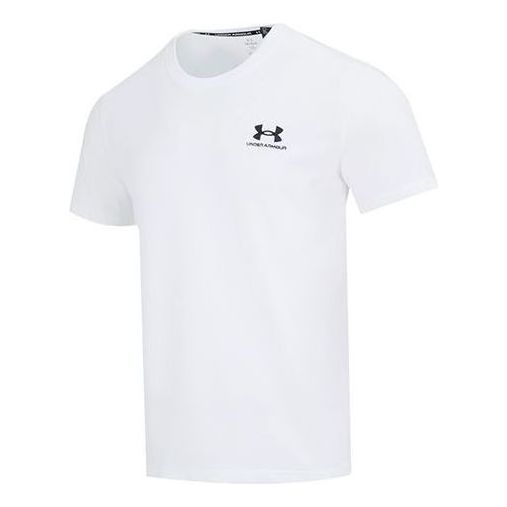 Under Armour Logo Embroidered Heavyweight Short Sleeve T-shirt 'White' 1373997-100