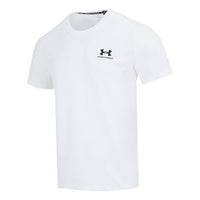 Under Armour Logo Embroidered Heavyweight Short Sleeve T-shirt 'White' 1373997-100