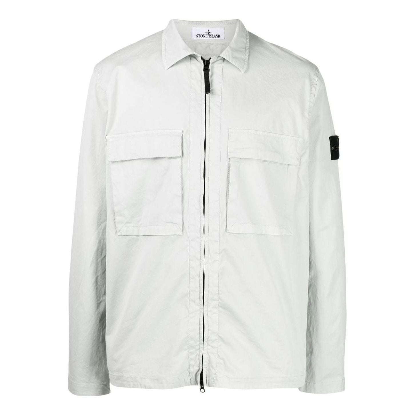 STONE ISLAND Compass Zipped Shirt 'White' 771511710-V0061